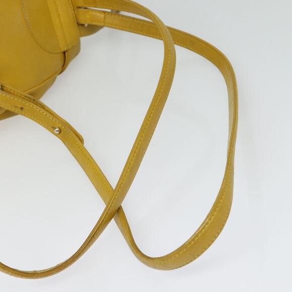 DIOR Backpack Leather Gold Yellow - Picture 9 of 13